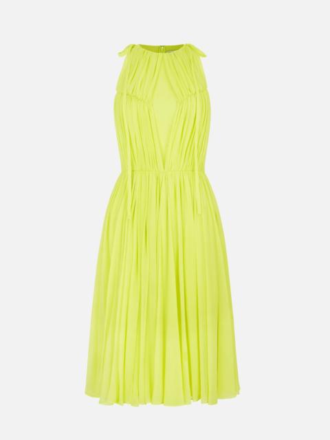 EMILIA WICKSTEAD Wilson Dress In Lime Chiffon Crepe