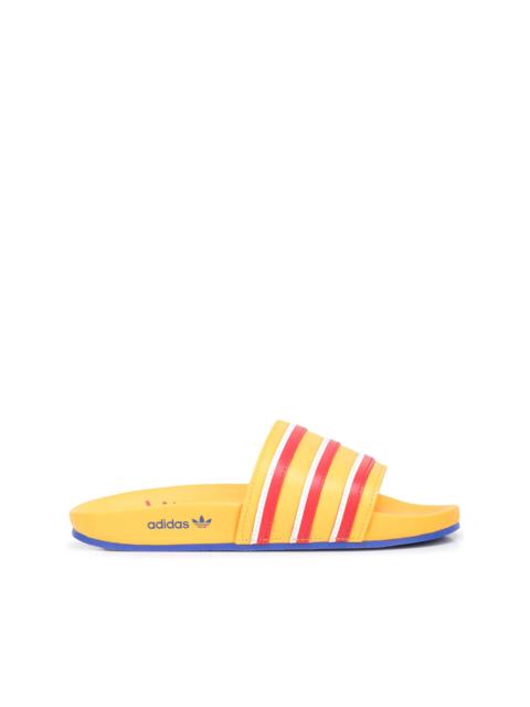 adidas x McDonalds stripe pattern slides