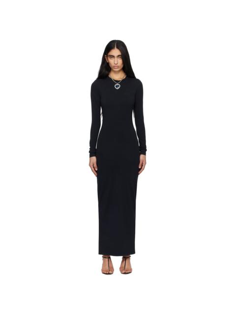 VETEMENTS Black Ribbed Maxi Dress