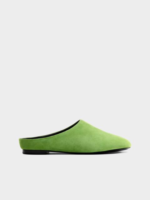 SIMONMILLER Suede Riad Slipper In Matcha