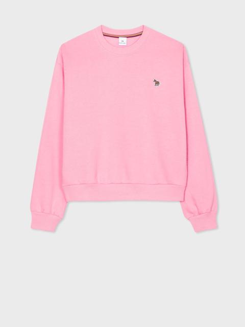 Paul Smith Pink Zebra Logo Cotton Sweatshirt