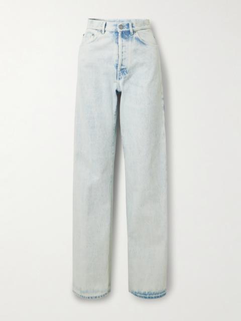 Dries Van Noten Acid-wash Mid-rise Slim-leg Jeans