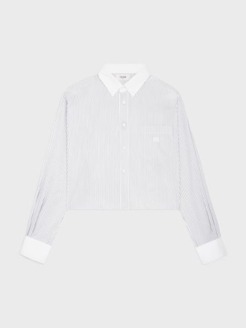 CELINE cropped shirt in striped poplin