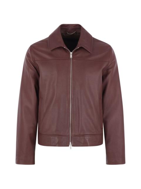 LARDINI zip-up leather jacket