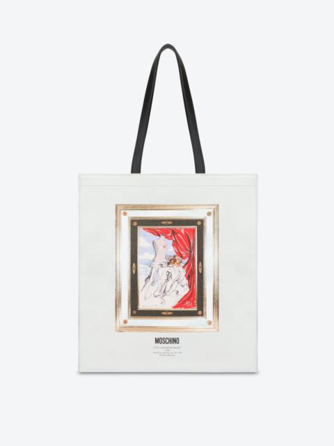 NAPPA LEATHER SHOPPER WITH PRINT