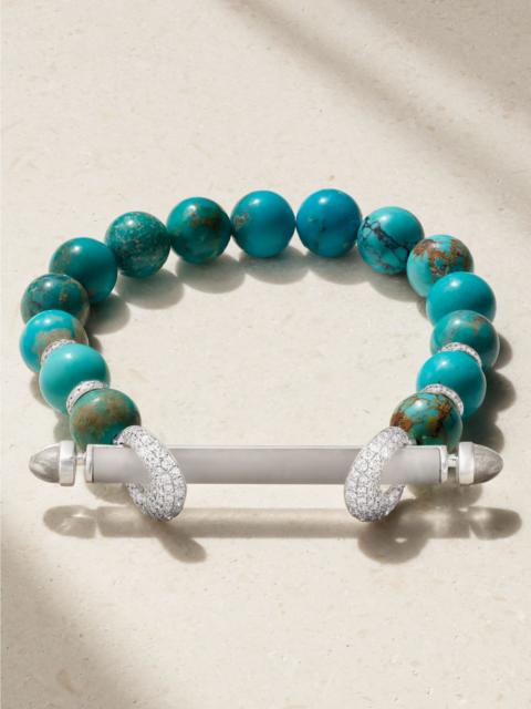 ANANYA Chakra 18-karat white gold multi-stone bracelet Gold