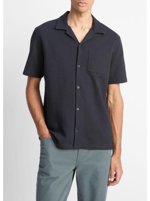Vince Seersucker-Knit Cotton Cabana Shirt