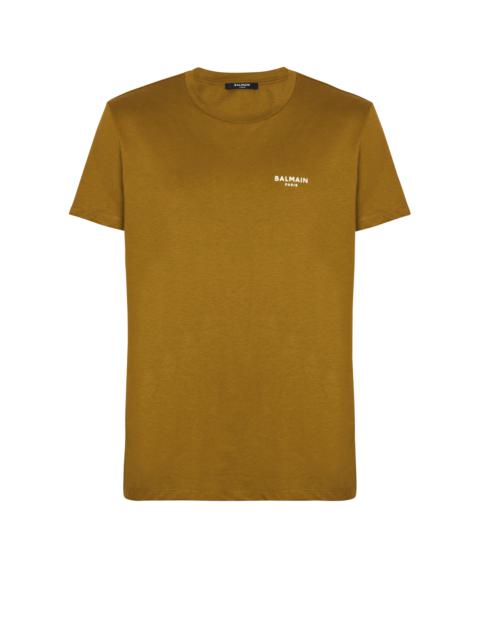 Eco-responsible cotton T-shirt with Balmain logo print