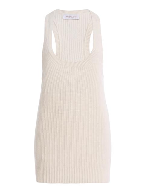 MICHAEL KORS COLLECTION Racer Back Cashmere-Linen Tank Top