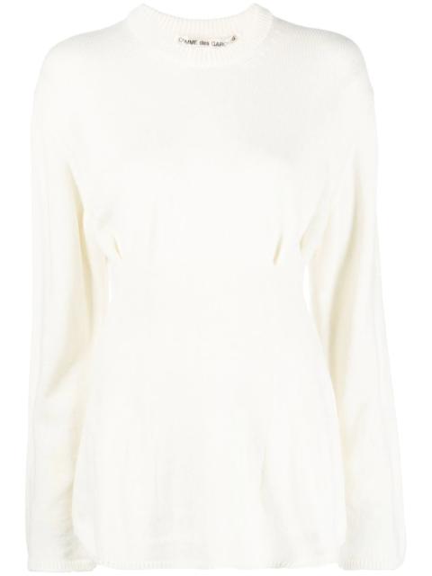 Comme Des Garçons fitted-waist round-neck jumper