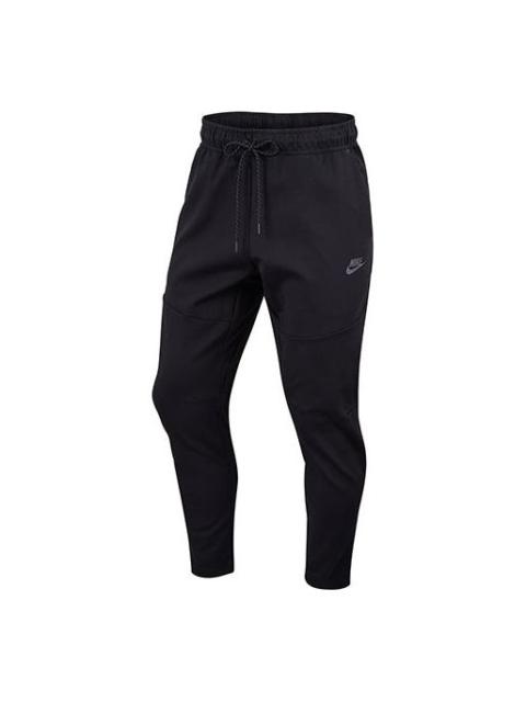 Nike Sportswear logo Casual Knit Drawstring Sports Long Pants Black CU4482-010