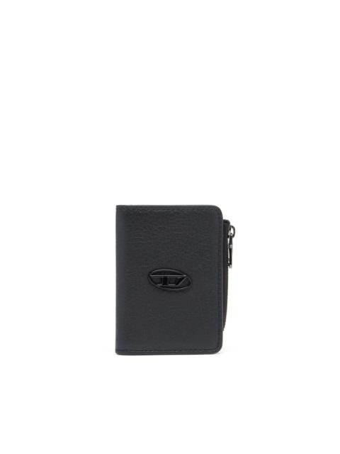 logo plaque leather wallet