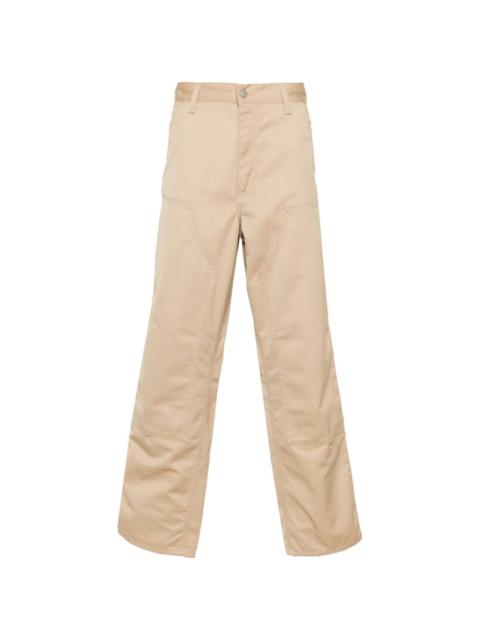 Double Knee straight-leg trousers