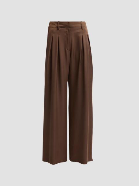 RAMY BROOK Women's Oscar Pleated Wide-Leg Pants - Heritage Brown