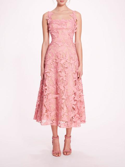 Marchesa ORGANIC LACE MIDI DRESS