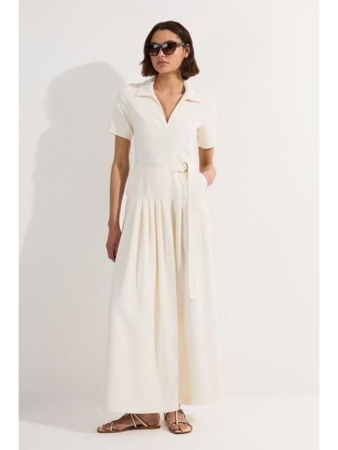 KAREN MILLEN Soft Tailored Pleated Belted Jumpsuit