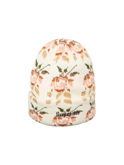 Supreme Rose Jacquard Beanie 'Natural'