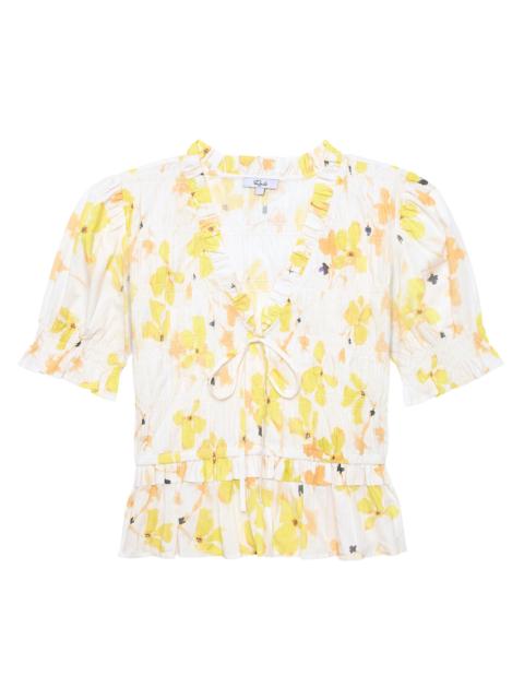 Rails Women's Fontane Floral Cotton Blouse - Tossed Daffodils