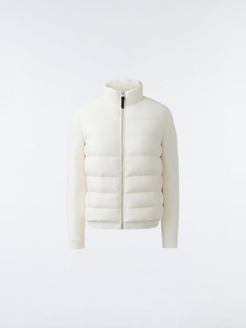 MACKAGE OCEANE Recycled hybrid jacket with rib knit sleeves