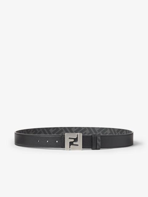 FF Squared Belt Black leather reversible belt