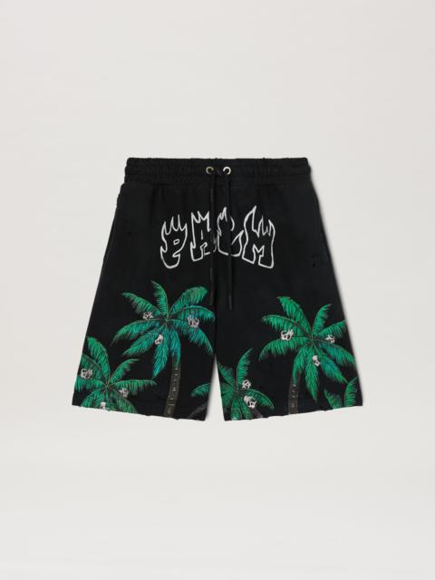 Palm Angels Palms&skull Vint Sweatshorts