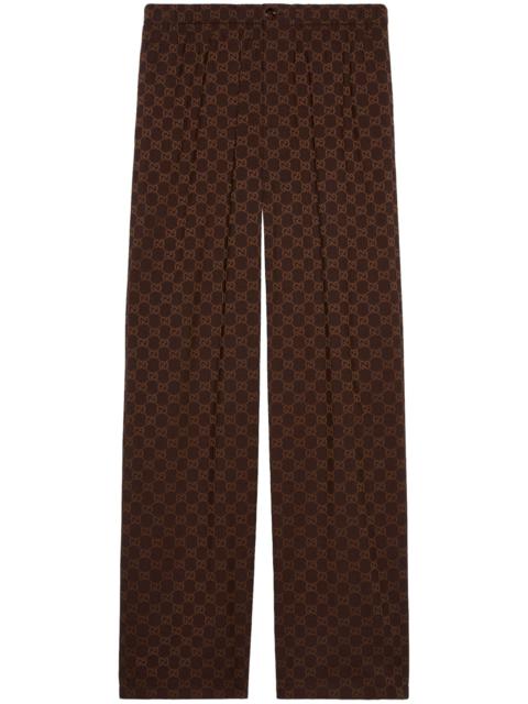 GUCCI Brown GG Wide-Leg Trousers