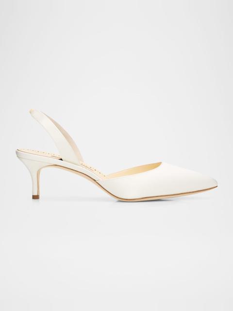 Manolo Blahnik Carolyne Kitten-Heel Halter Pumps