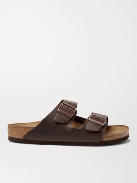 BIRKENSTOCK Arizona Oiled-Leather Sandals Dark brown