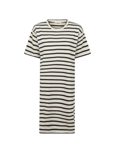 Jil Sander striped short-sleeve midi dress