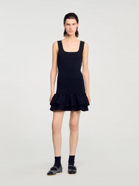 MINI KNIT DRESS WITH RUFFLES