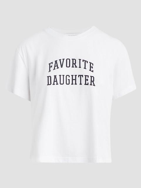Favorite Daughter Women's The Cropped Collegiate T-Shirt - White