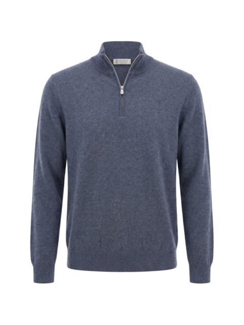 Brunello Cucinelli half-zip cashmere sweater