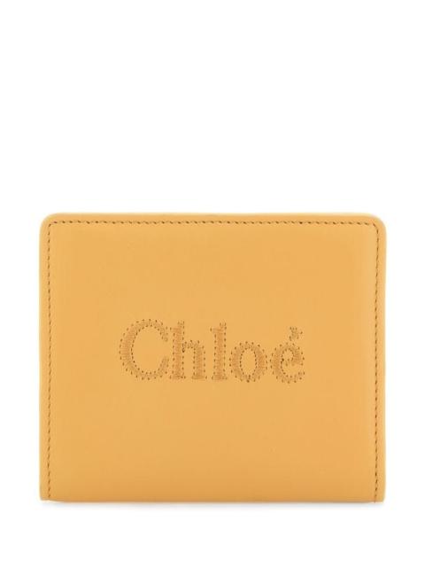 Peach leather wallet