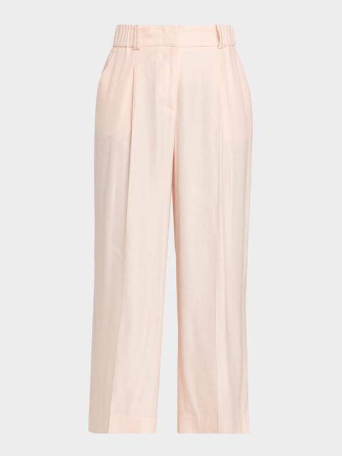 PESERICO Pleated-Front Cotton Pants
