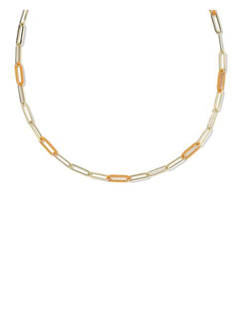 KENDRA SCOTT Courtney Gold Enamel Link and Chain Necklace