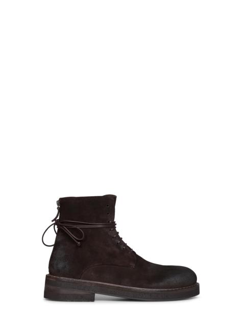 Marsèll Dark brown suede Parrucca lace-up combat boots