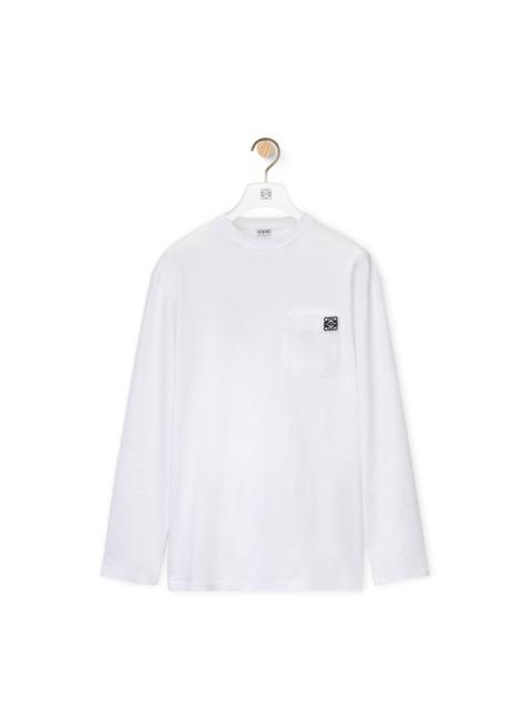 Anagram long sleeve T-shirt in cotton