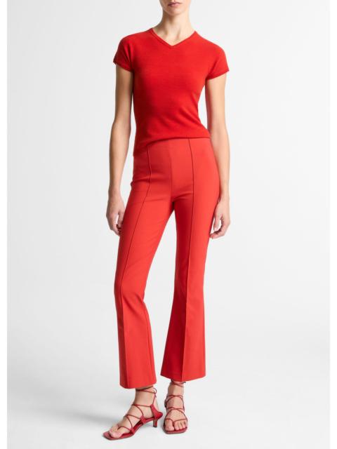 Vince Niki Mid-Rise Pintuck Crop Flare Pant