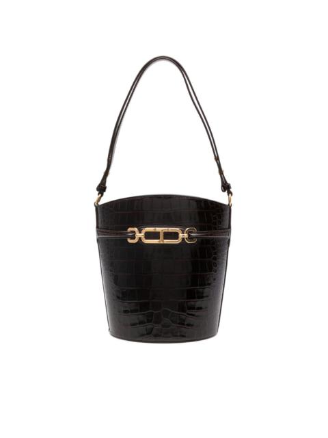 TOM FORD medium crocodile-embossed bucket bag