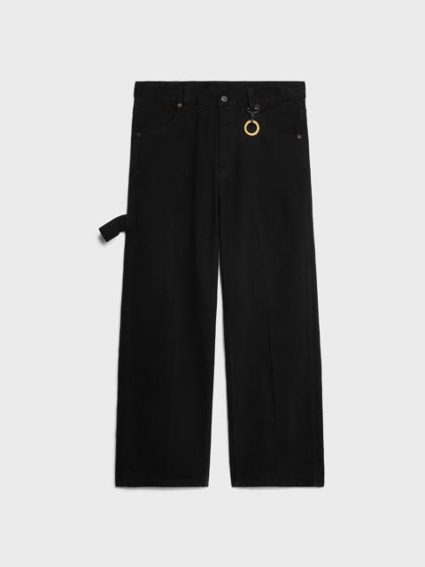CELINE WIDE LEG JEANS 001 IN heavy cotton twill