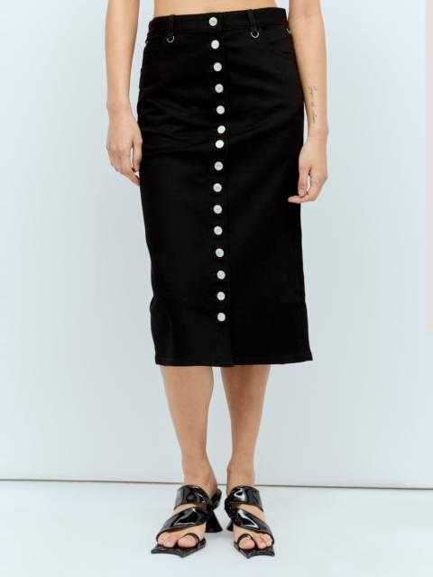 courrèges Multiflex Denim Midi Skirt