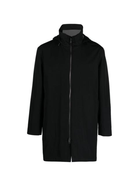 hooded cashmere-blend parka coat