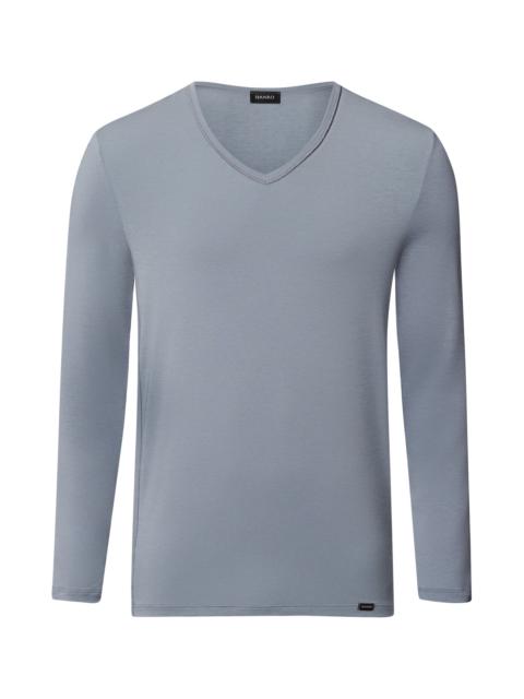 HANRO Natural Function Tencel™ And Cotton Fitted V-Neck Top
