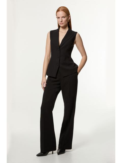 KAREN MILLEN Petite Compact Stretch Essential Tailored Straight Leg Trouser