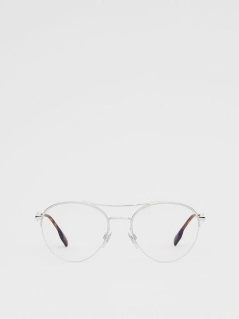 Burberry Monogram Motif Chain-link Detail Blue Light Glasses