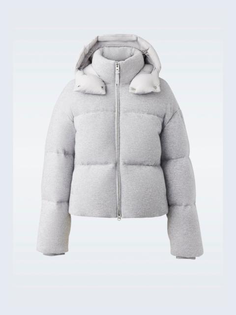 MACKAGE TESSY-K Medium down jacket with cashmere blend shell