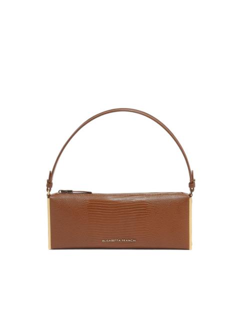 ELISABETTA FRANCHI lizard-effect metal-trim shoulder bag