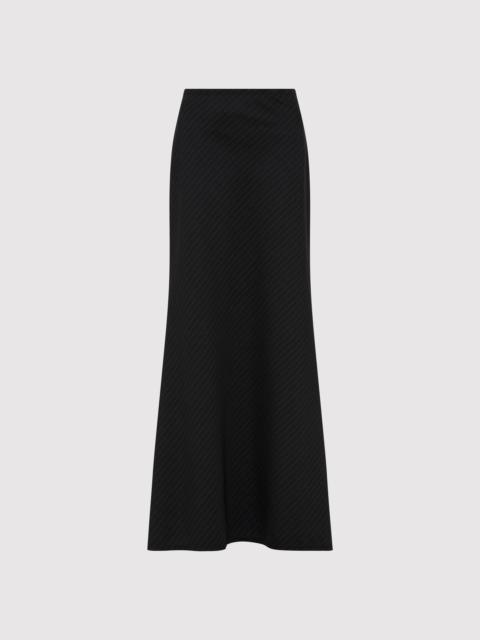 Pinstripe Maxi Skirt - Black