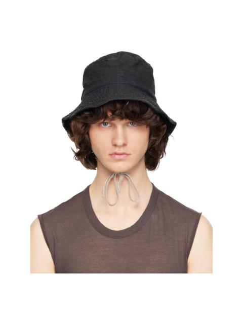 Rick Owens DRKSHDW Black Temple Gilligan Bucket Hat