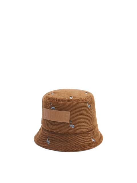 Lemur bucket hat in cotton corduroy